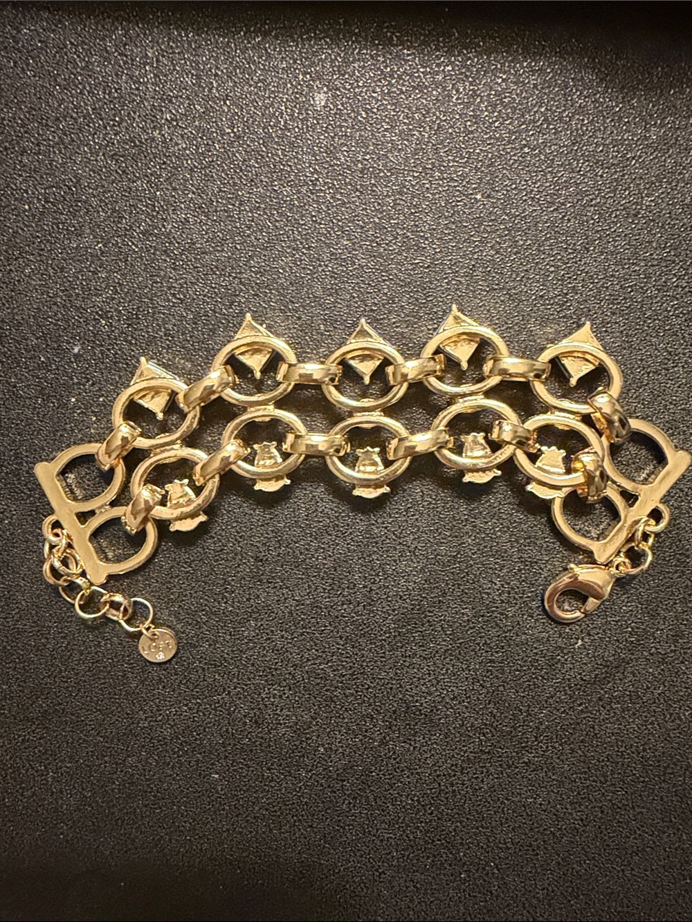 LOFT Gold-Tone Bracelet with Pale Blue and Mint Stones - Picture 2 of 3